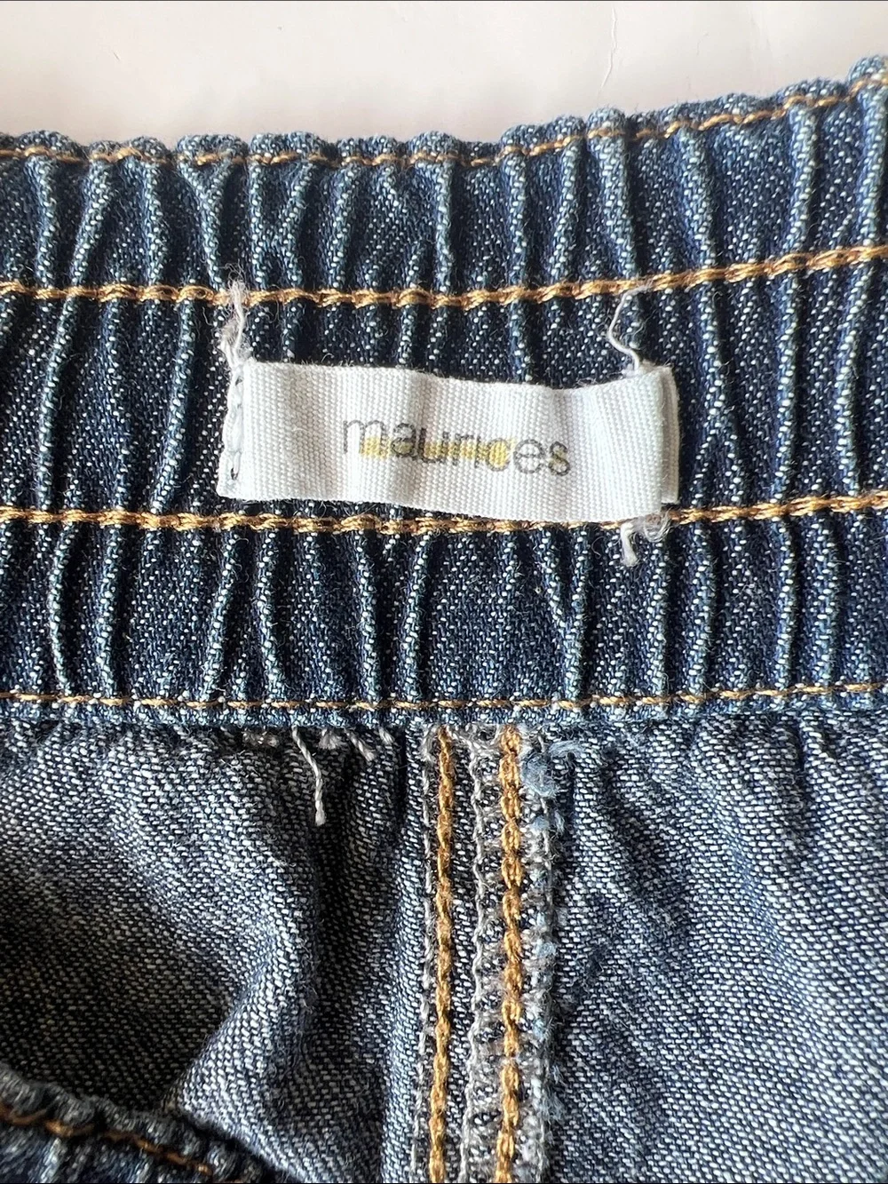 Maurices Indigo Denim Drawstring Shorts